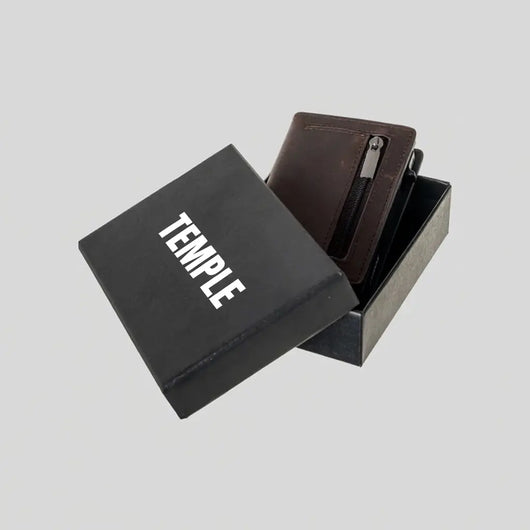 TEMPLE® Billetera de Cuero Genuino