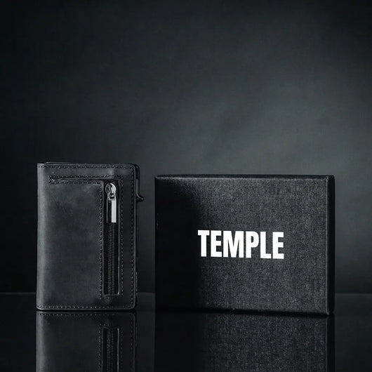 TEMPLE® Billetera de Cuero Genuino